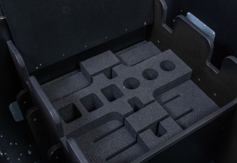 Flight case for Portman Evo P2 with 3 compartments